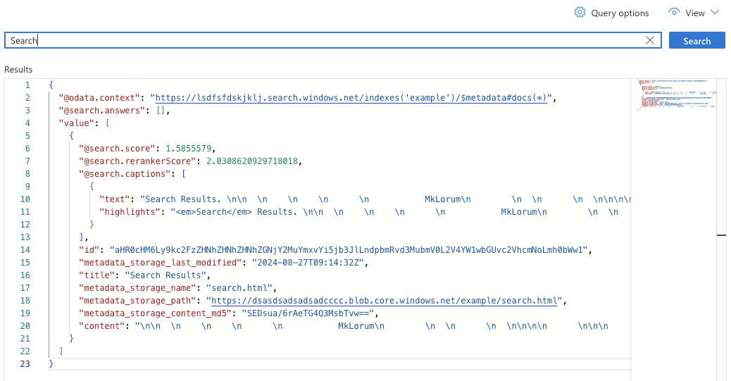 Searching a static web site with Azure AI Search and semantic search - part 2